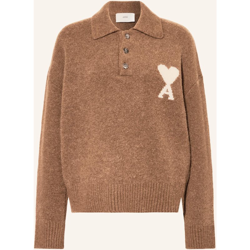 Ami Paris Pullover Mit Alpaka braun