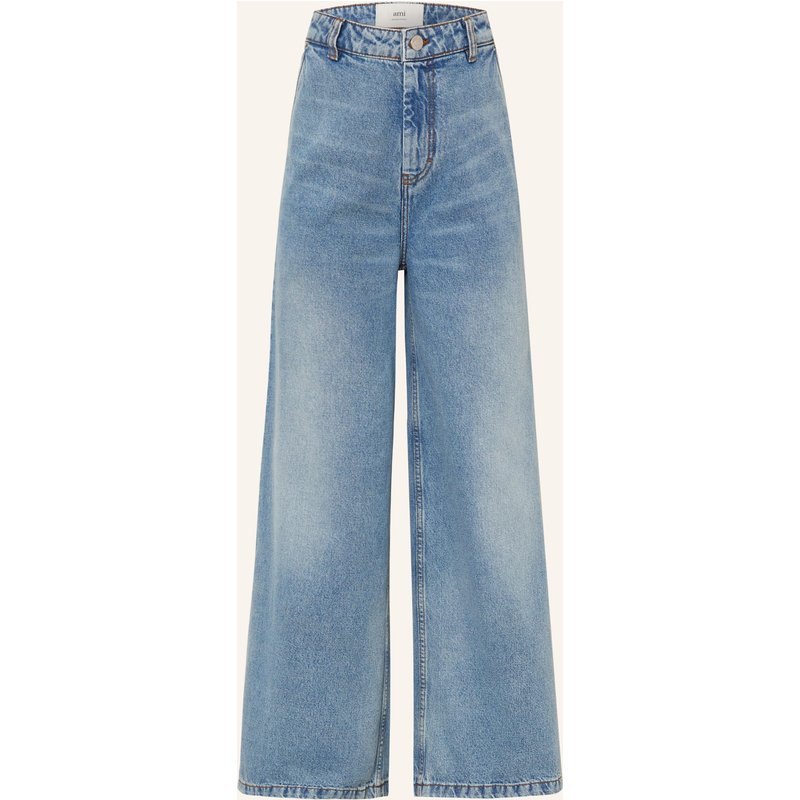 Ami Paris Wide Leg Jeans weiss