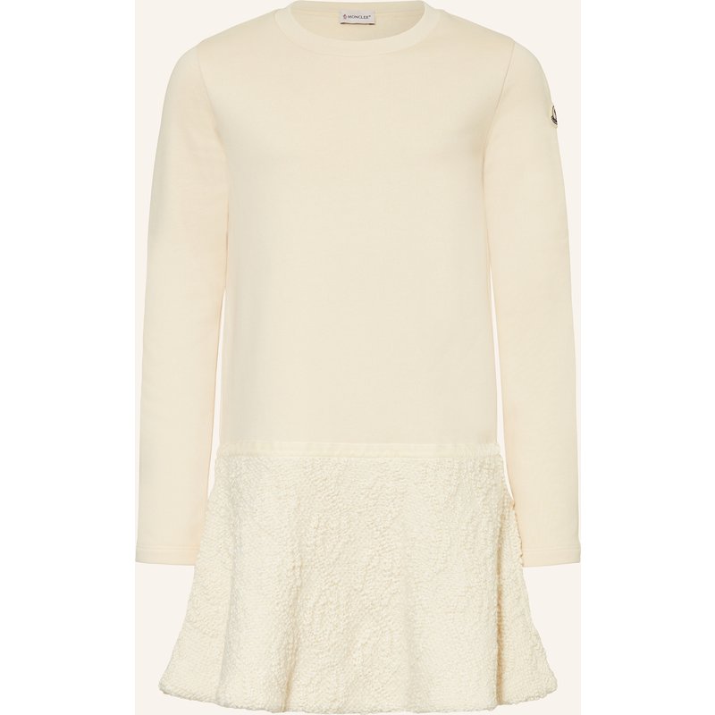 Moncler Enfant Kleid Im Materialmix weiss