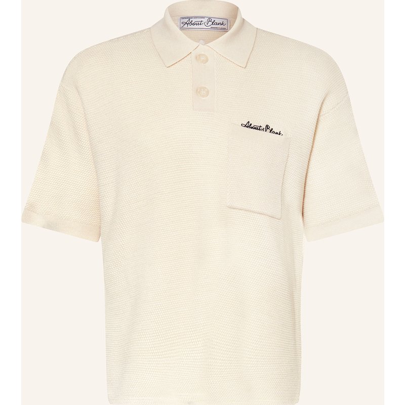 About:Blank Piqué-Poloshirt Relaxed Fit weiss