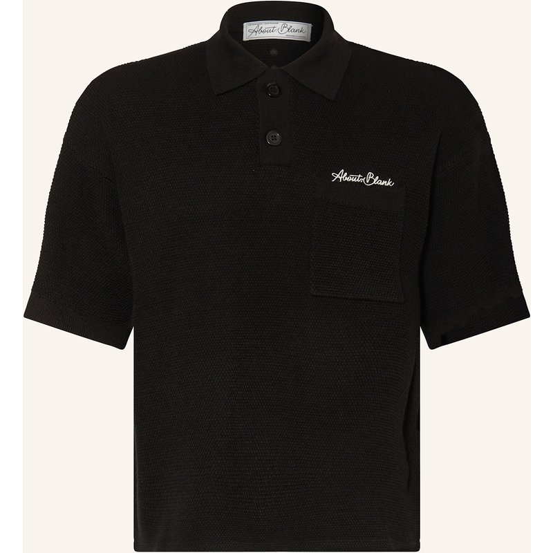 About:Blank Piqué-Poloshirt Relaxed Fit schwarz
