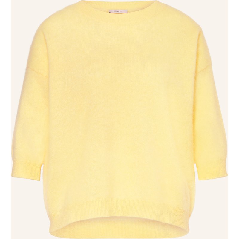 Lilienfels Cashmere-Pullover Mit 3/4-Arm gelb