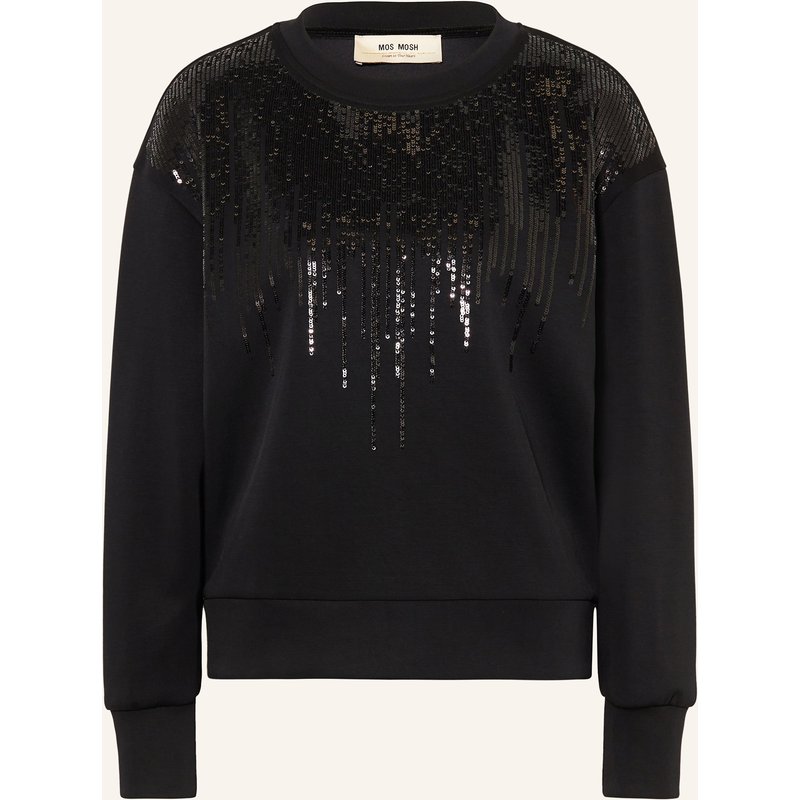 Mos Mosh Sweatshirt Mmneve Mit Pailletten schwarz