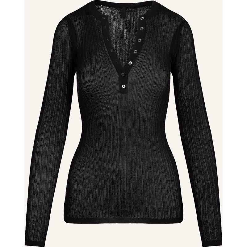 Skims Lounge-Shirt Sheer Knit schwarz