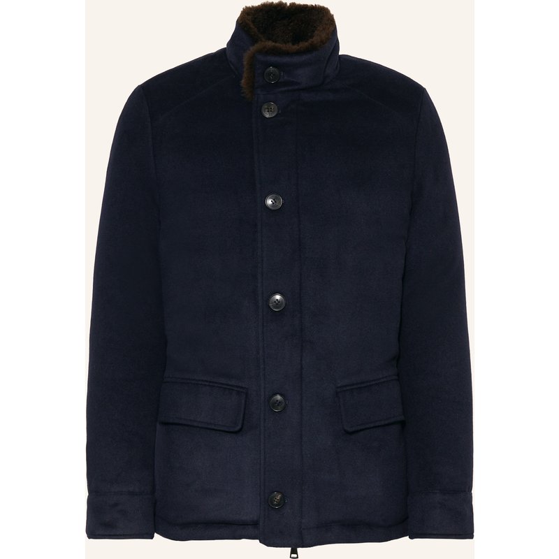 Manzoni 24 Daunenjacke Mit Kunstfell blau