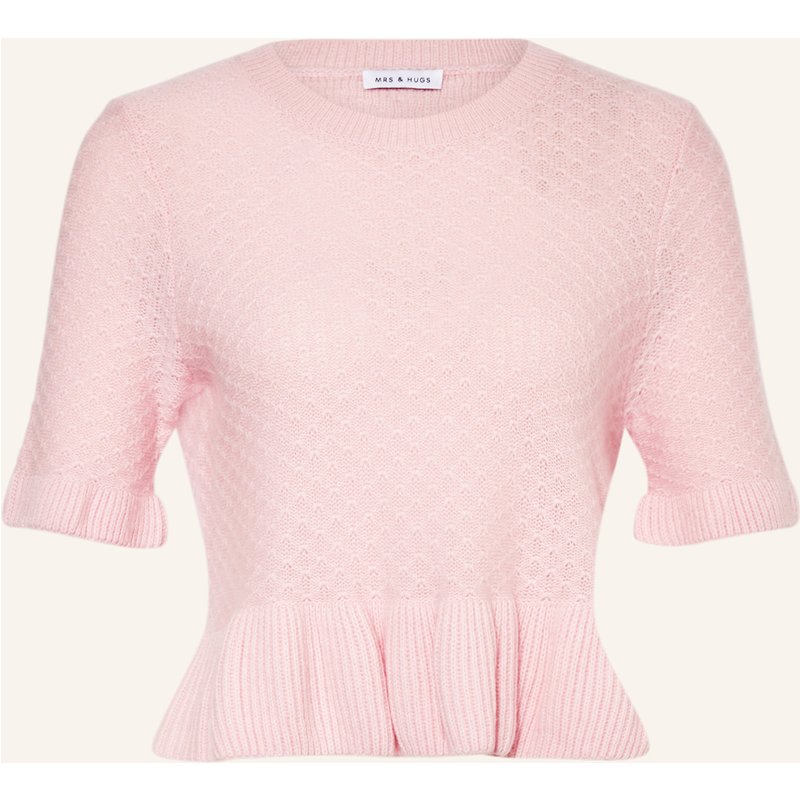 Mrs & Hugs Strickshirt Mit Cashmere rosa