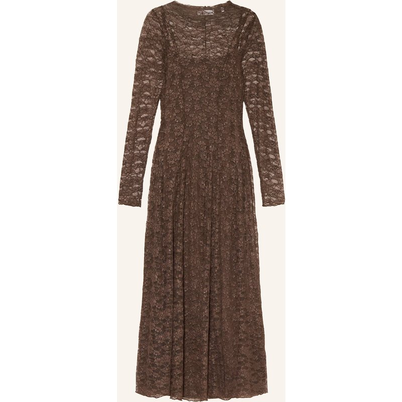 Rich & Royal Kleid Aus Lochspitze braun