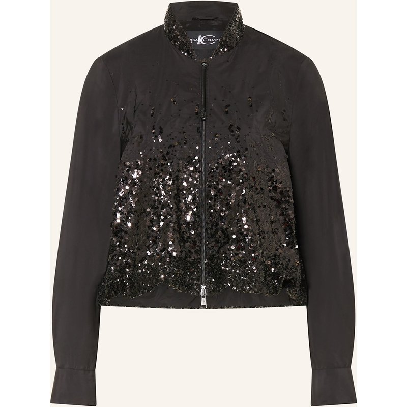 Luisa Cerano Blouson Mit Pailletten schwarz