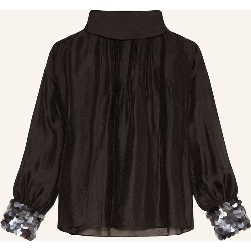 Luisa Cerano Blusenshirt Mit Pailletten schwarz