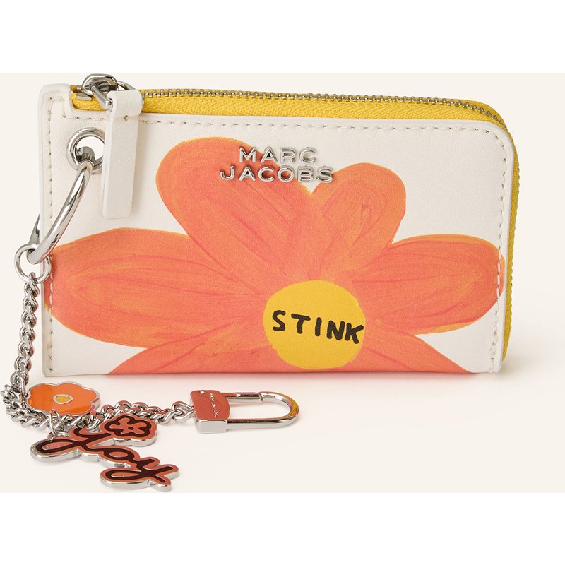 Marc Jacobs Geldbörse The Coin Purse Charms Flower weiss