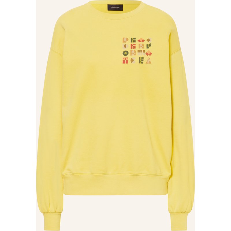Peak Performance Sweatshirt Terry Graphic Crew gelb