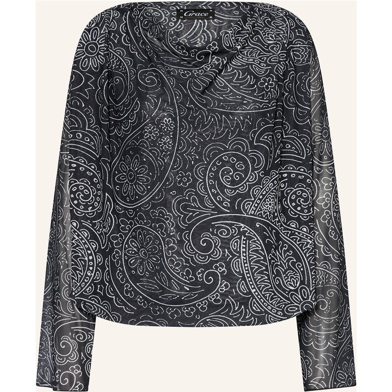 Grace Longsleeve Aus Mesh schwarz