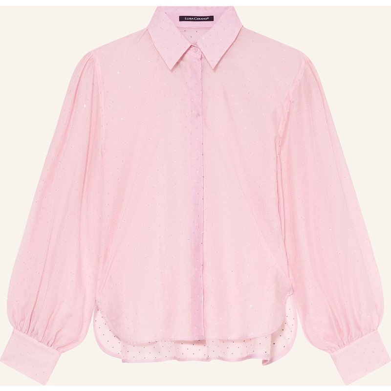 Luisa Cerano Hemdbluse Mit Schmucksteinen rosa