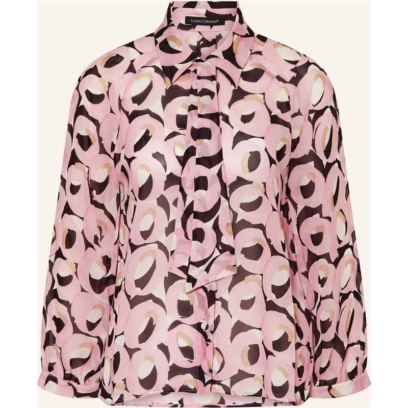 Luisa Cerano Hemdbluse Mit Abnehmbarer Schluppe rosa
