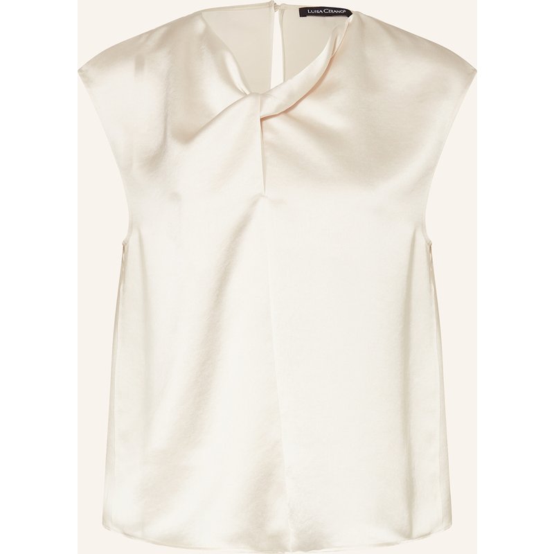 Luisa Cerano Blusentop Aus Satin weiss