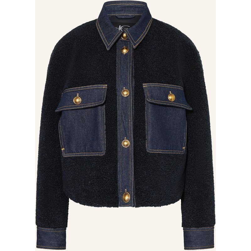 Luisa Cerano Teddyfell-Jacke blau
