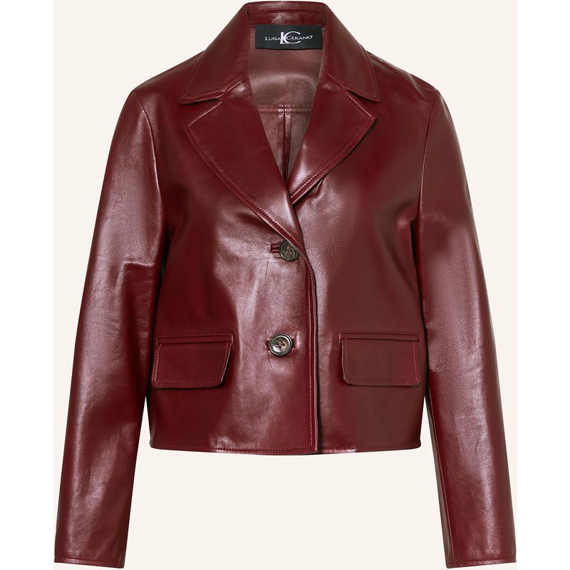 Luisa Cerano Lederjacke rot