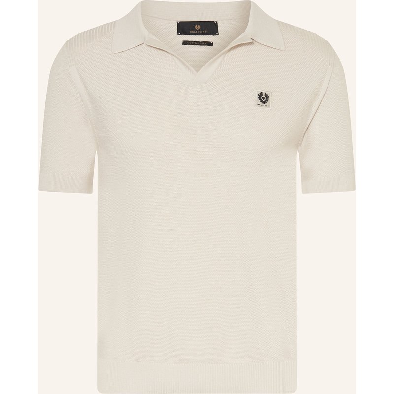 Belstaff Strick-Poloshirt Coast Mit Seide weiss