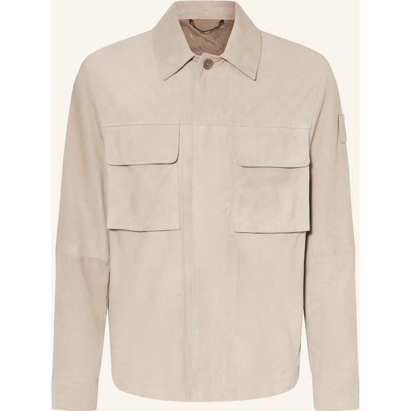 Belstaff Leder-Overjacket Waymark beige