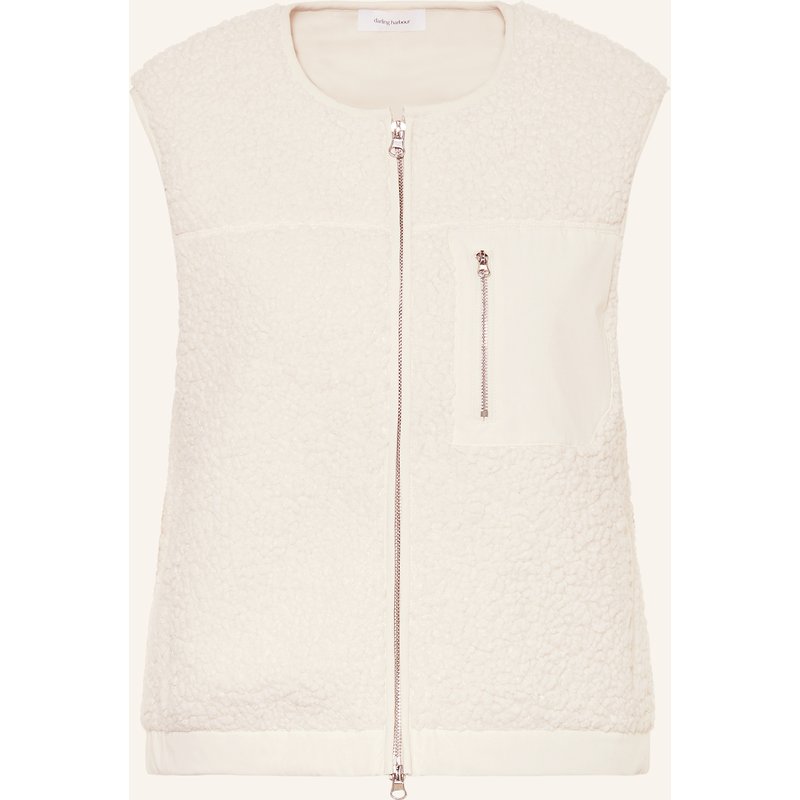 Darling Harbour Teddyfell-Weste weiss