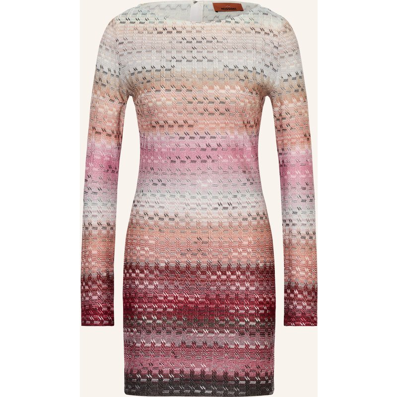 Missoni Etuikleid Mit Glitzergarn rosa