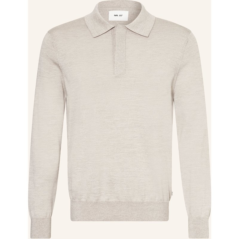 Nn.07 Strick-Poloshirt Emerson Regular Fit beige
