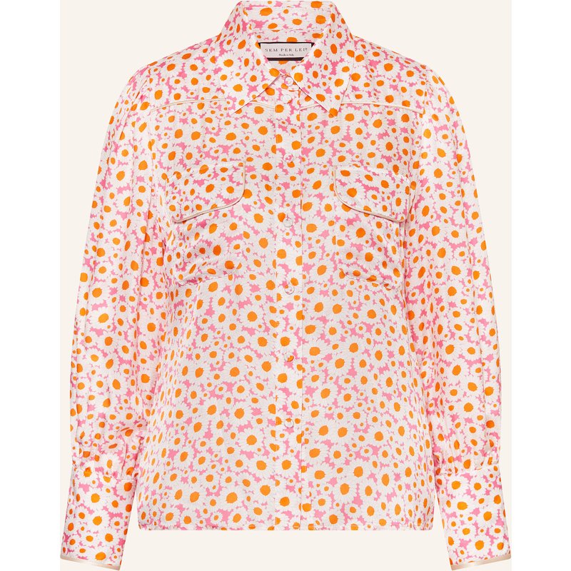 Sem Per Lei Hemdbluse Mit Seide pink
