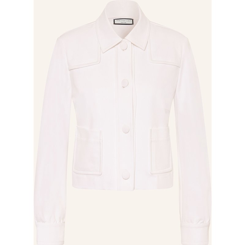Sem Per Lei Jersey-Kastenjacke weiss
