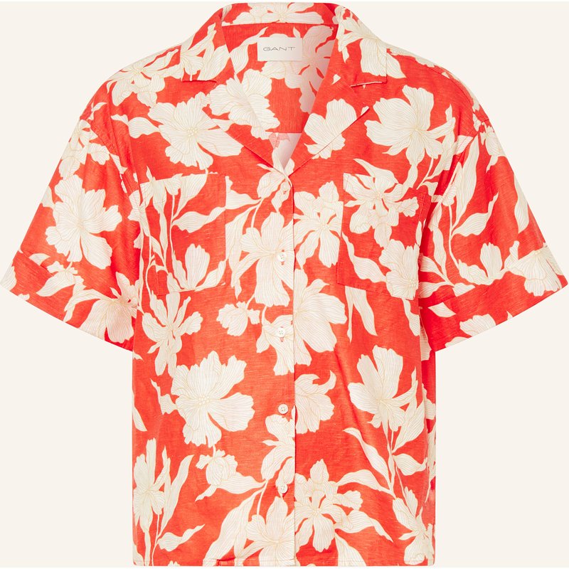 Gant Leinenbluse rot