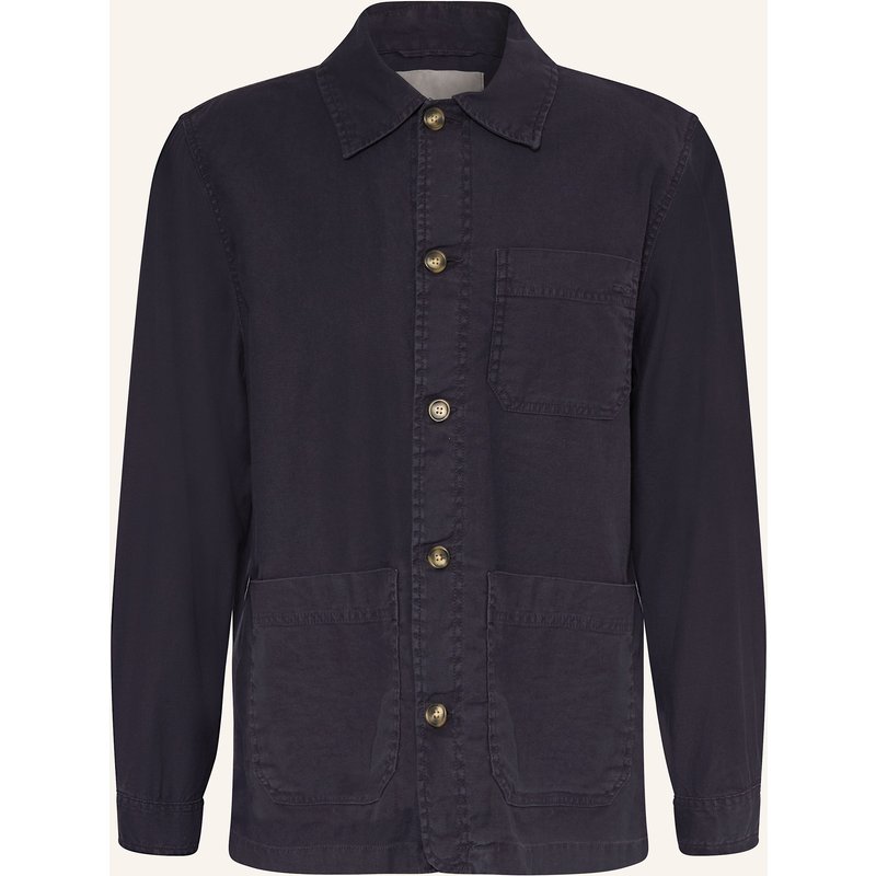 Gant Overshirt Mit Leinen blau