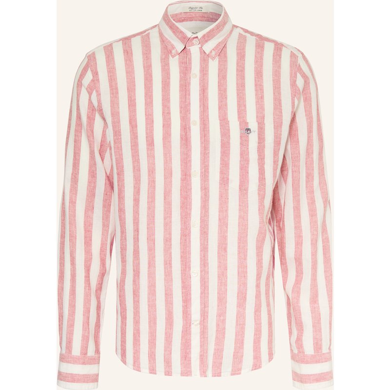 Gant Hemd Regular Fit Mit Leinen rot