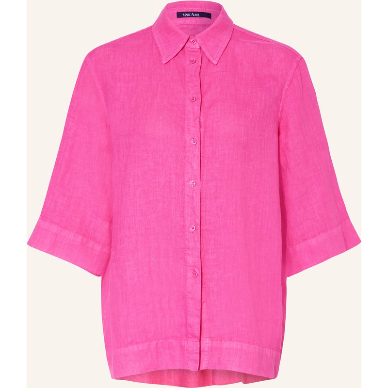 Marc Aurel Hemdbluse Aus Leinen Mit 3/4-Arm pink