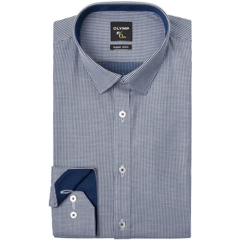 Olymp Hemd No. Six Super Slim blau