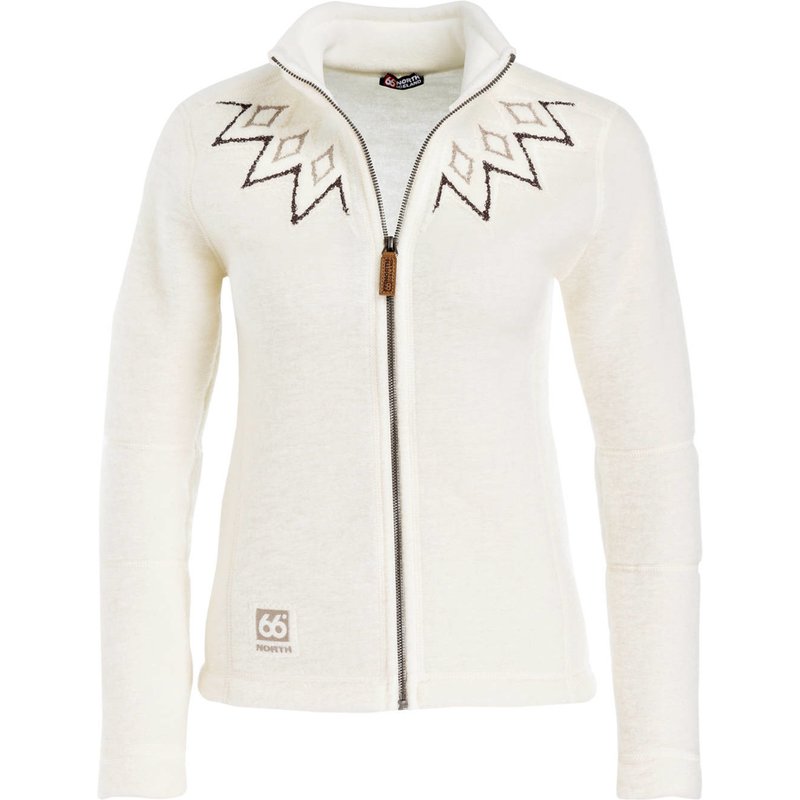 66°North Woll-Fleecejacke Kaldi weiss
