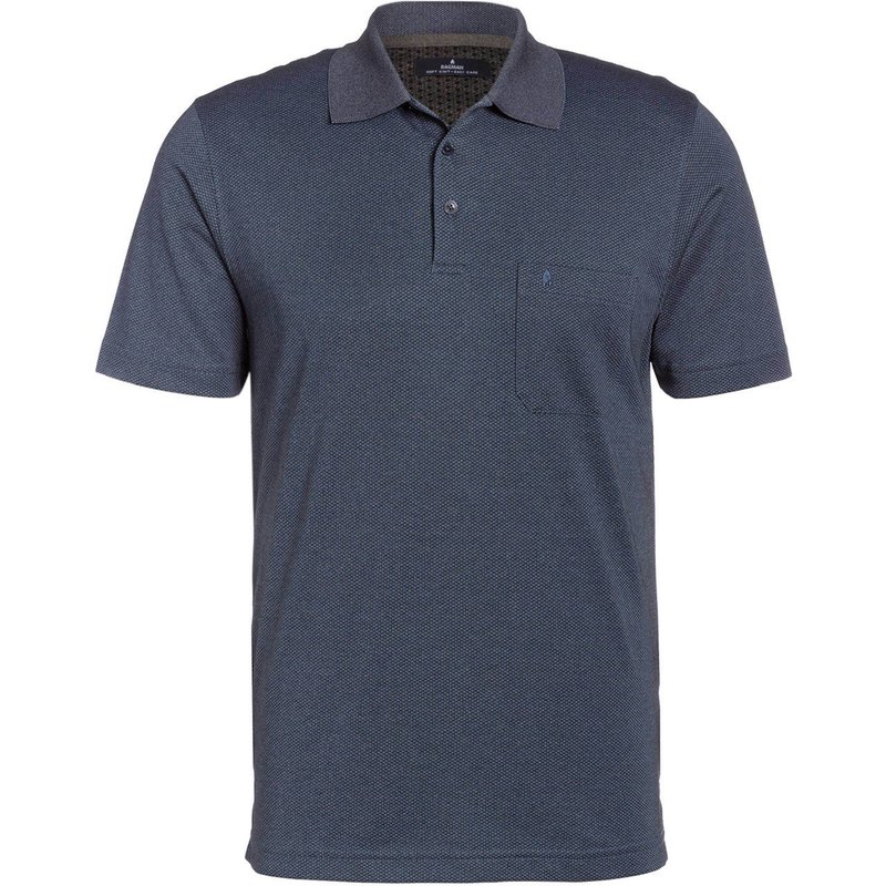 Ragman Piqué-Poloshirt blau