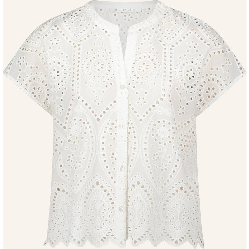 Betty&Co Bluse Aus Lochspitze weiss