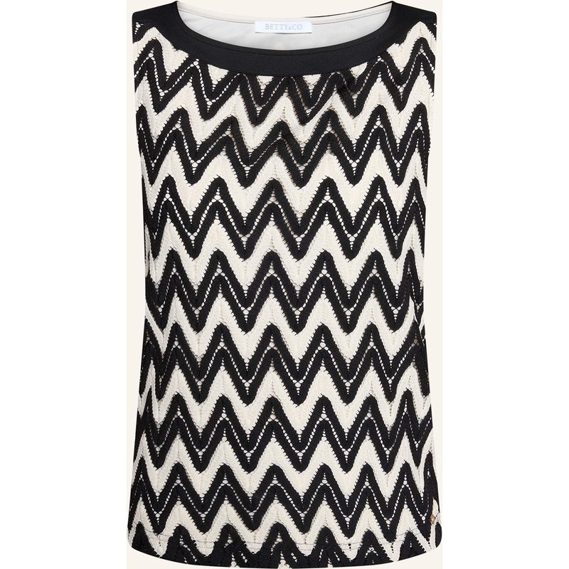 Betty&Co Strukturshirt Ohne Arm schwarz