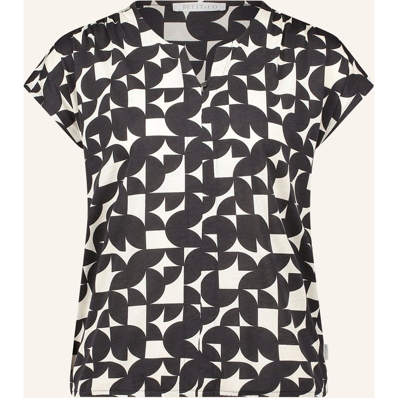 Betty&Co Blusenshirt Mit Gummizug schwarz