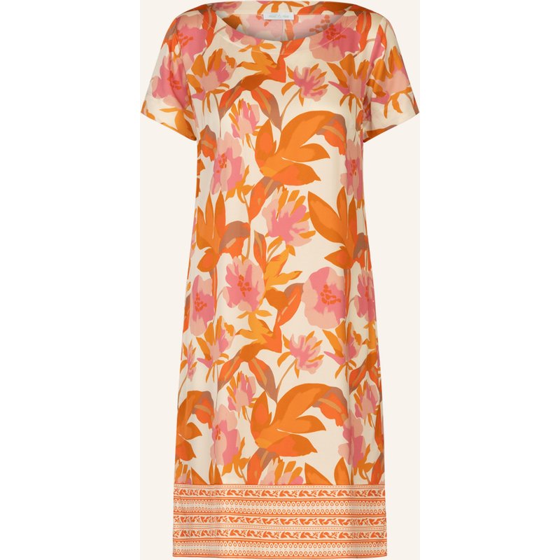 Mint & Mia Bedrucktes Viskose Satin Kleid orange