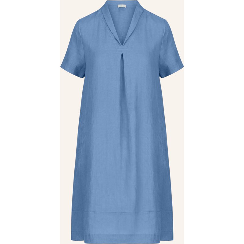 Mint & Mia Kurzes Leinen Kleid blau