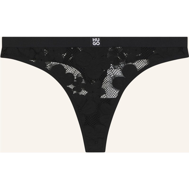 Hugo Briefs Bloom Lace Thong schwarz