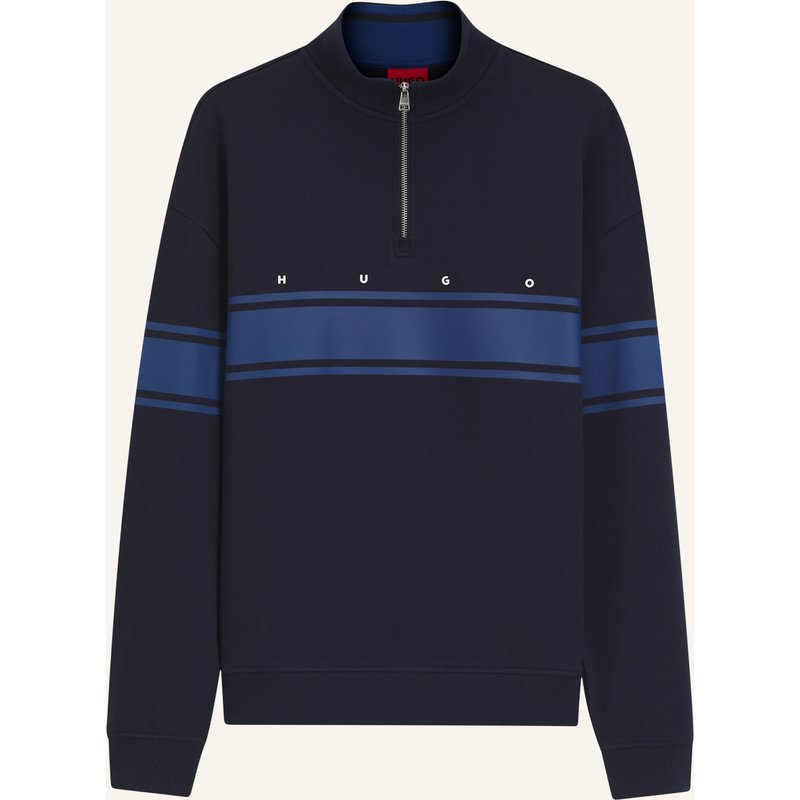 Hugo Sweatshirt Demsizip Relaxed Fit blau