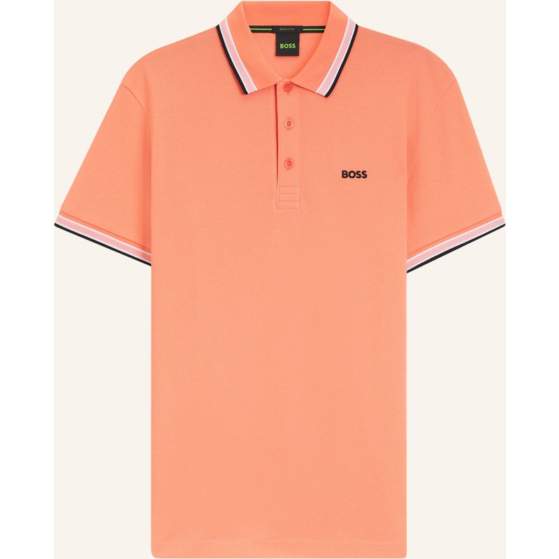 Boss Piqué-Poloshirt Paddy Curved Regular Fit pink