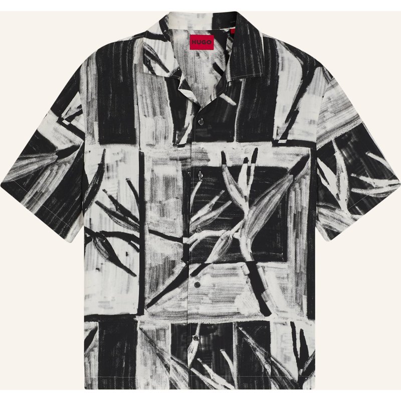 Hugo Hemd Exolino Oversize Fit schwarz