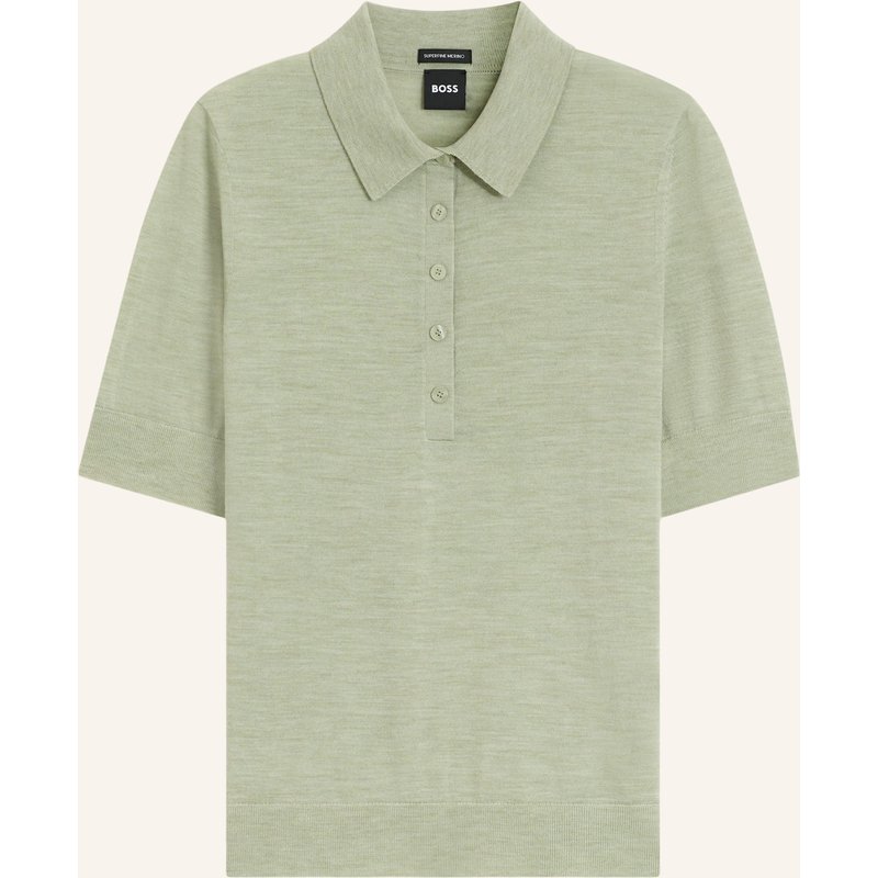 Boss Poloshirt Fidenka Aus Merinowolle gruen