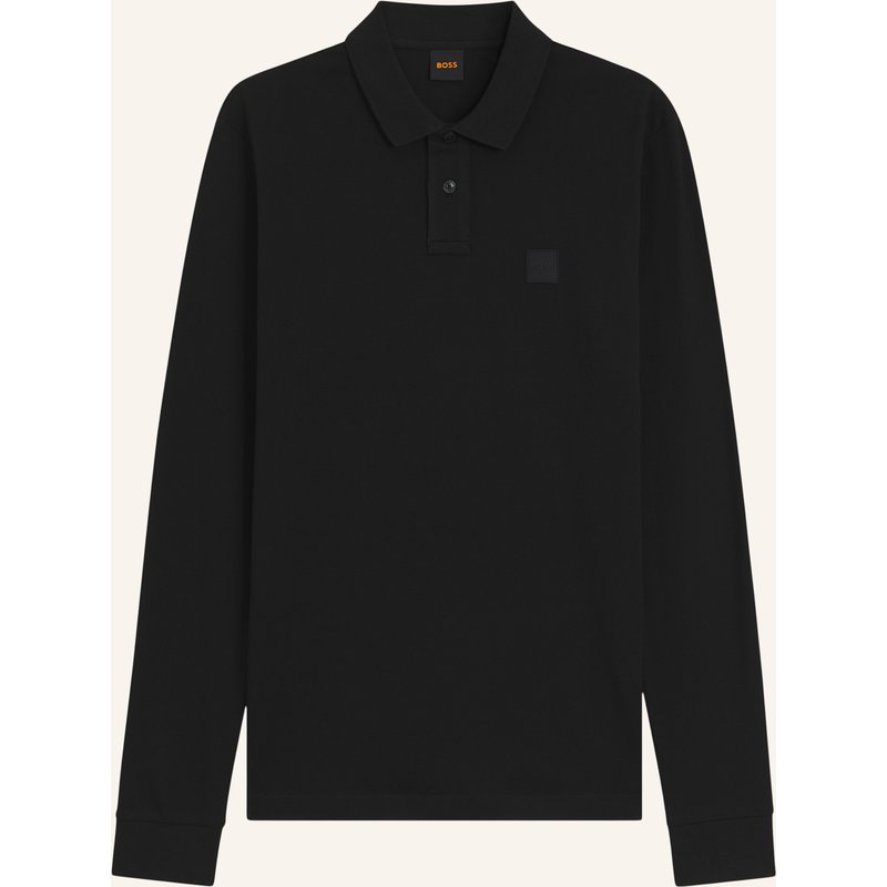 Boss Piqué-Poloshirt Passerby Slim Fit schwarz