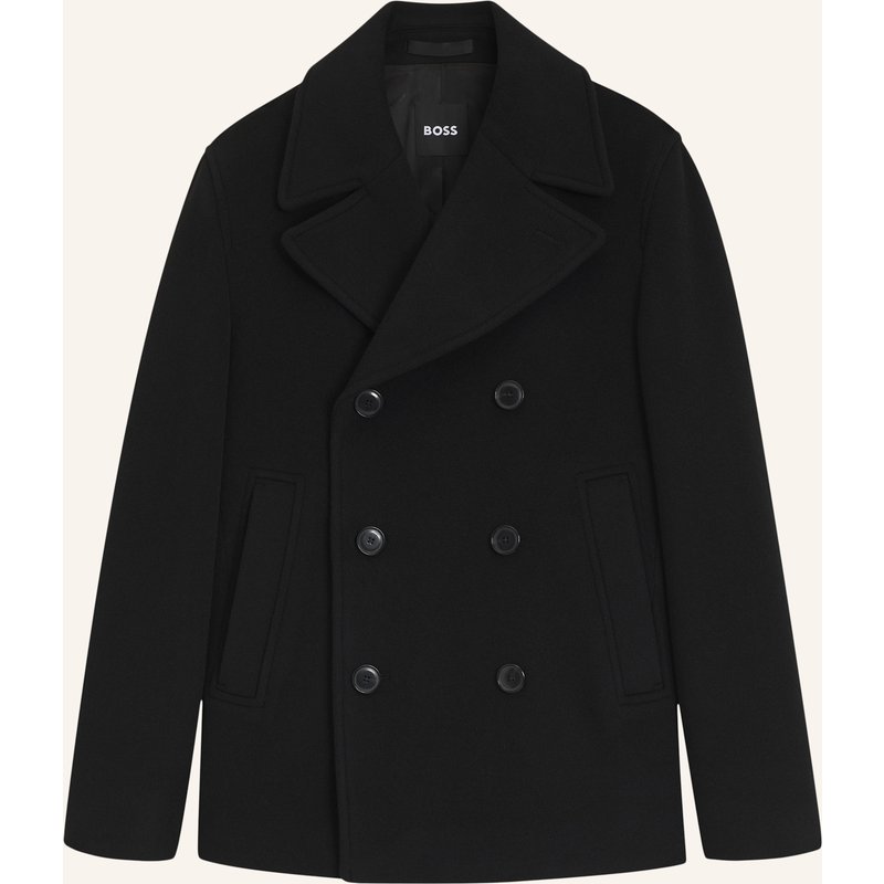 Boss Mantel H-Hyde-Peacoat-264 Slim Fit schwarz