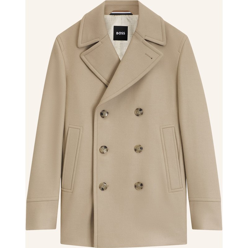 Boss Mantel H-Hyde-Pcoat-234 Slim Fit beige