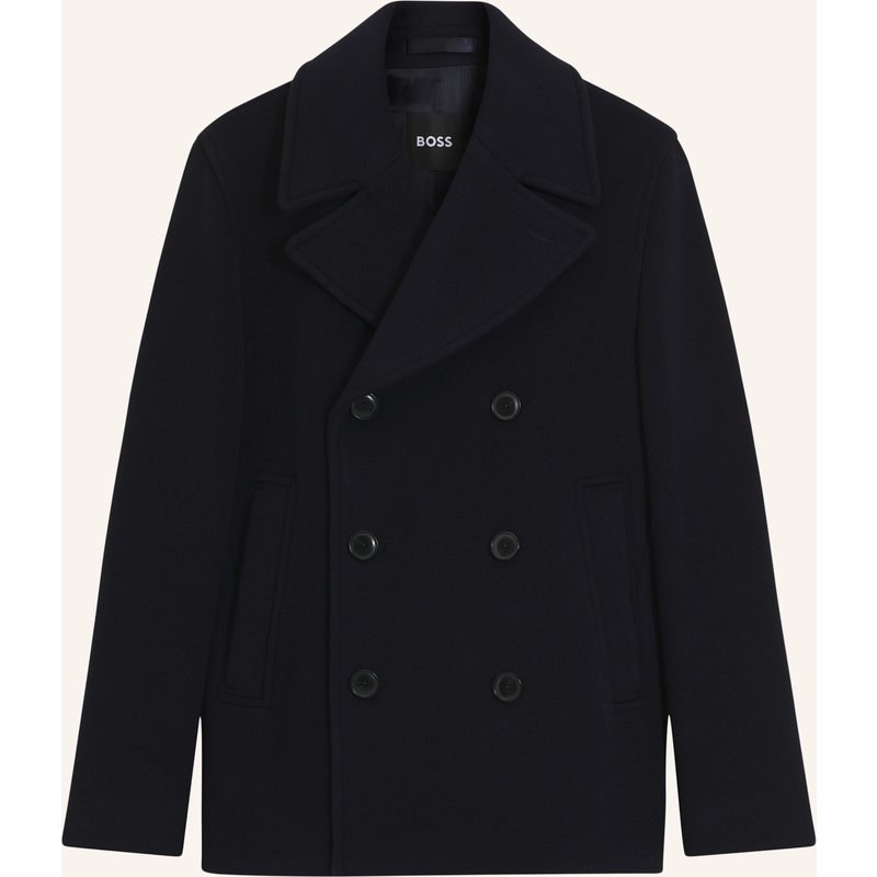 Boss Mantel H-Hyde-Peacoat-264 Slim Fit blau