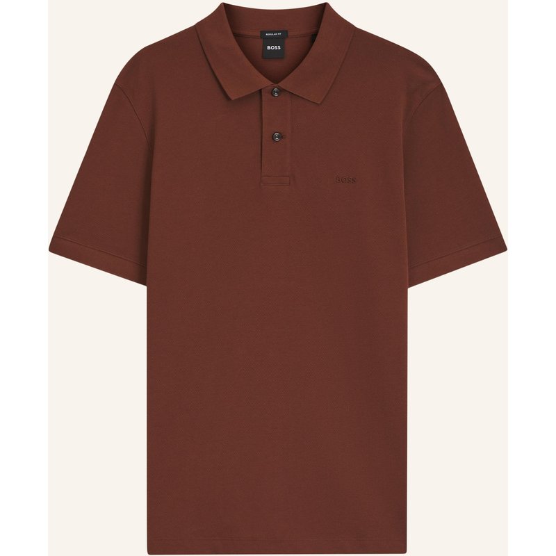 Boss Piqué-Poloshirt Pallas Regular Fit braun